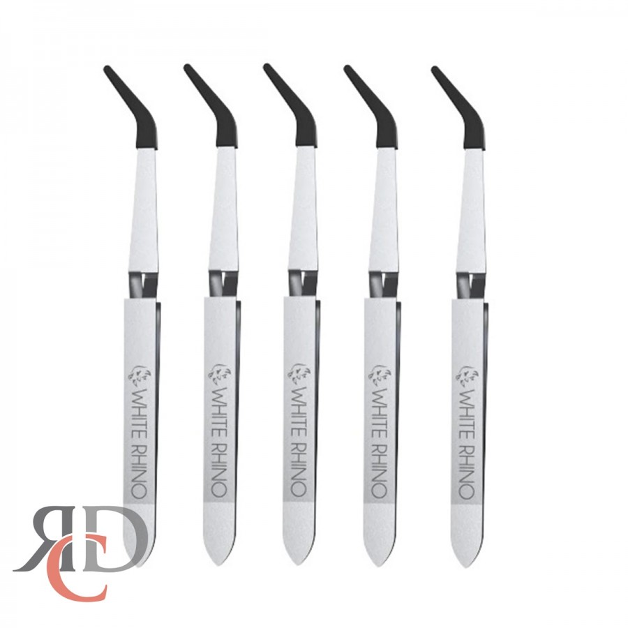 WHITE RHINO REVERSE TWEEZER WITH SILICONE CAP 5CT/ PACK